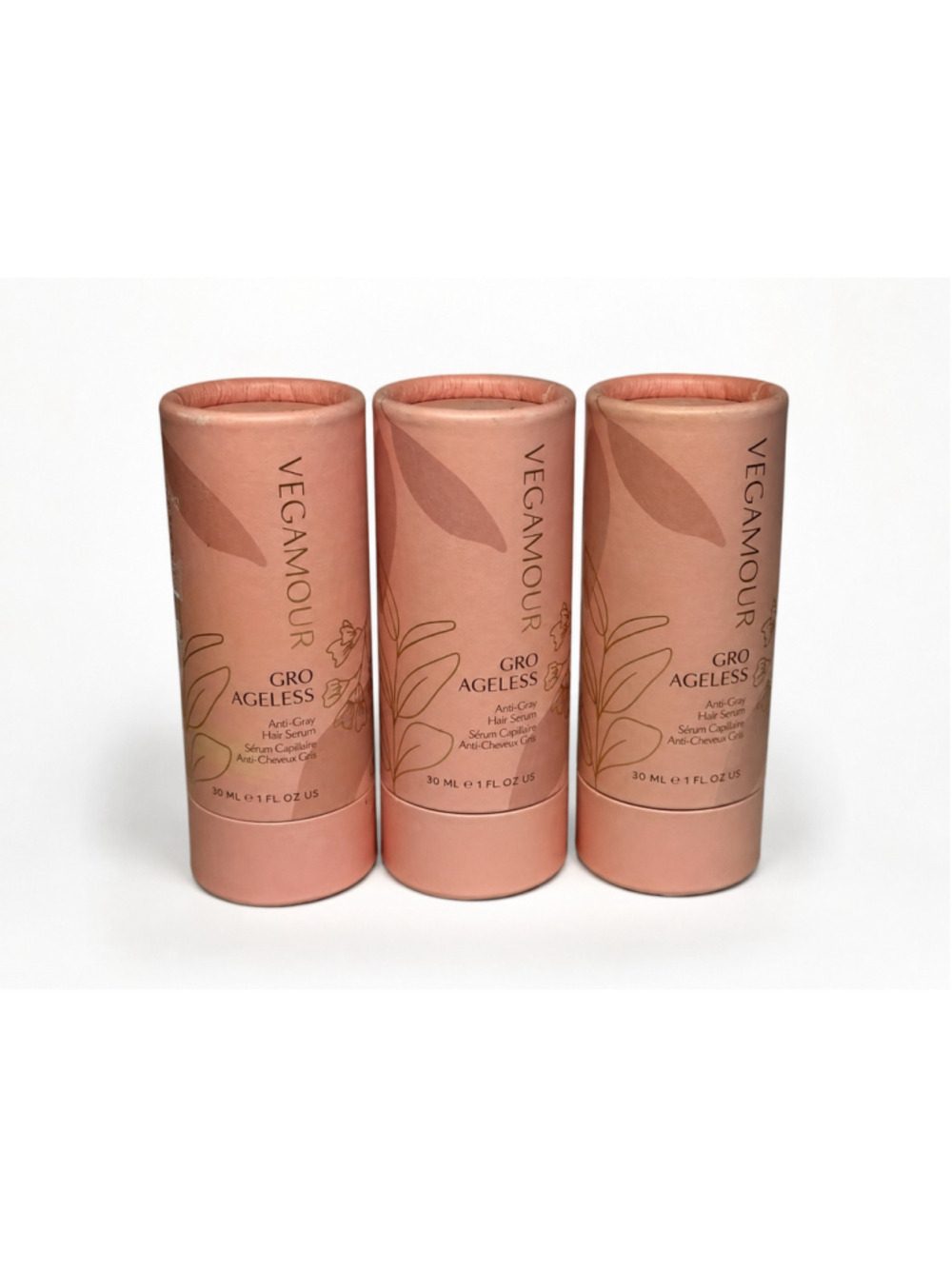 VEGAMOUR GRO AGELESS Anti-Gray Hair Serum 3 Pack NEW $234 Value